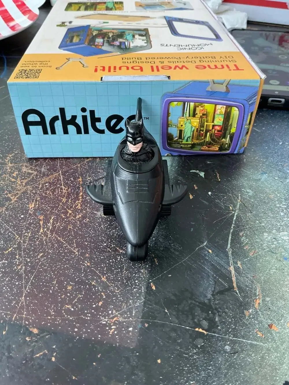 1991 McDonald's Batman Returns Bat-Tank Pull-Back Toy